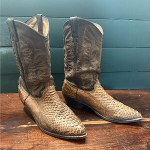 Abilene Boot Co. 🇺🇸 Made in USA SNAKESKIN Leather Western Cowboy Boots Men’s 10